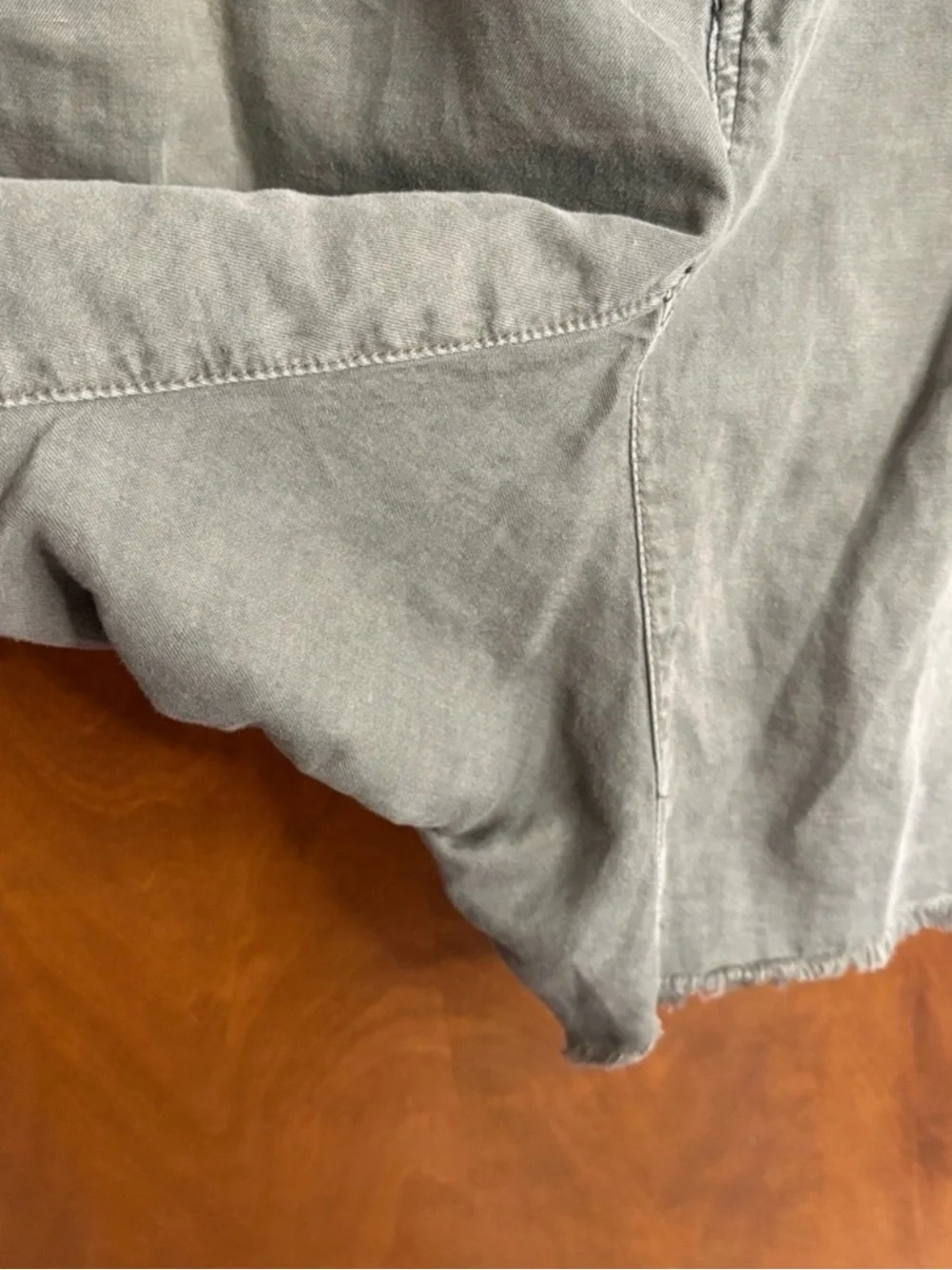 We The Free People Linen Olive Green Utility Harem Shorts Baggy Slouchy 8 Beachy